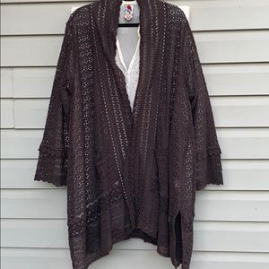Johnny Was crocheted duster 1x